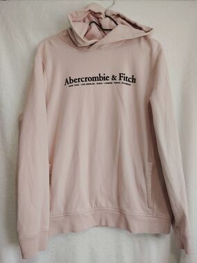 Abercrombie & Fitch Light Pink Center Logo Hoodie, Large, Sportwear
